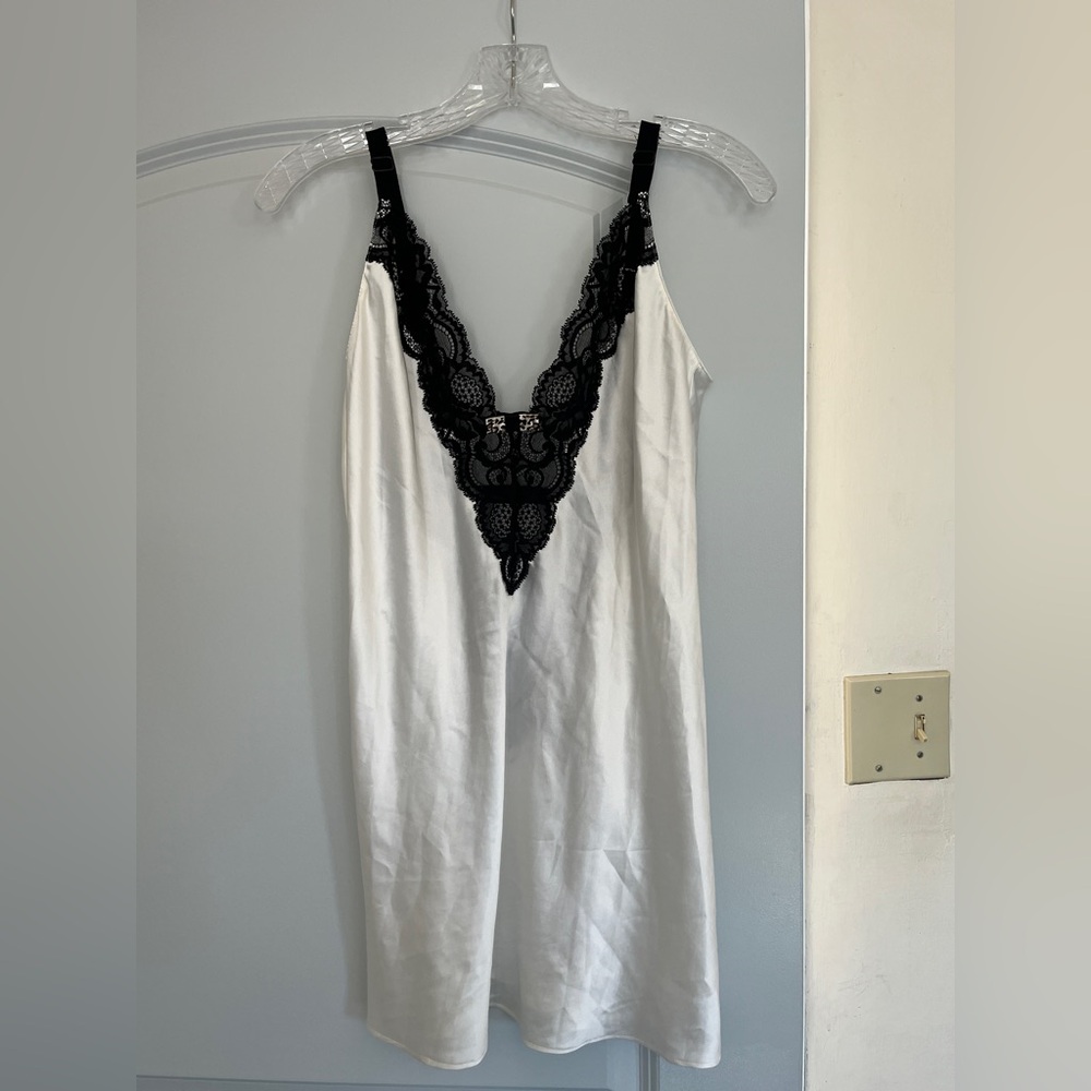 Victoria's Secret Black and White Lace Slip